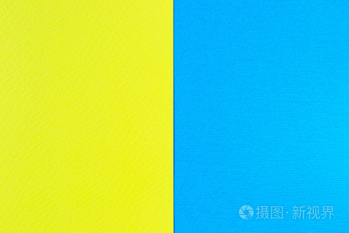 黄色和蓝色纸作为背景
