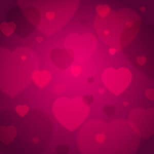 粉红色的背景与情人节爱心矢量图片