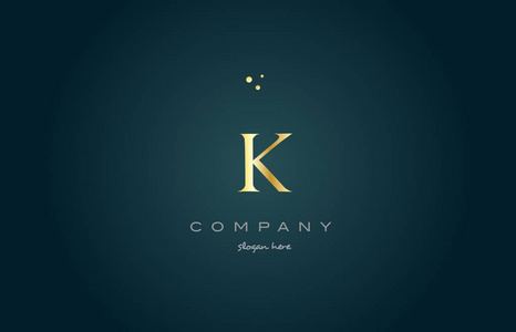 k 金黄金豪华字母表字母标志图标模板照片