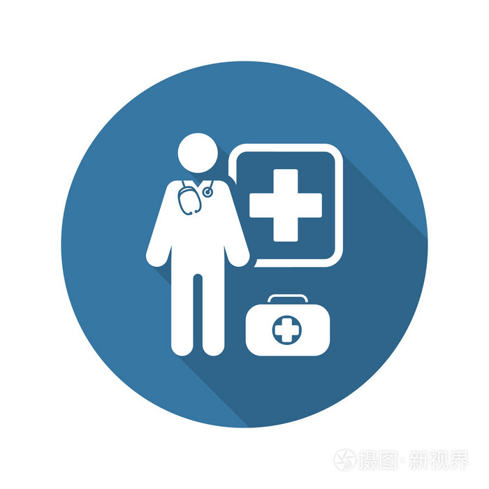 医生的职责图标平面设计