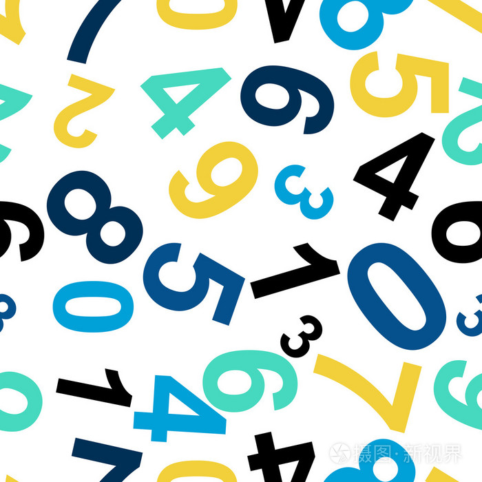 无缝重复图案组成的数字