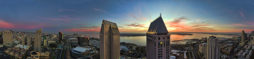 San Diego 全景夕阳 pano