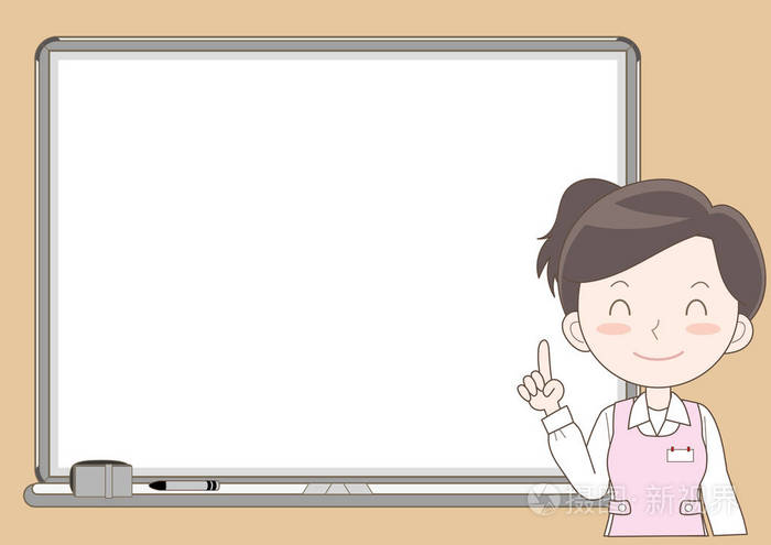 白板和女人插画-正版商用图片0oquvh-摄图新视界