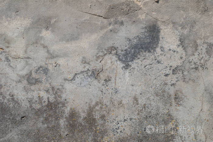 旧的破旧的墙壁作为背景, 灰色纹理