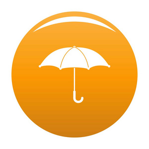伞图标矢量橙色