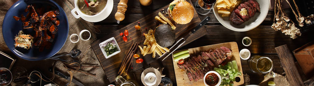 混合的食物图片