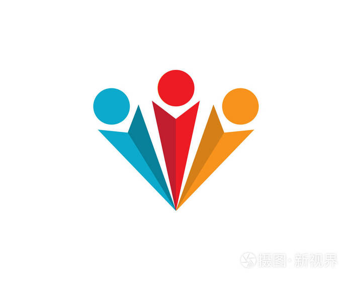 社区居民关心的标志和符号的模板