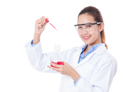 年轻女子实验室科学家