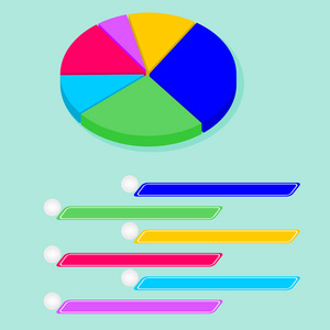 现代矢量业务饼图图表元素