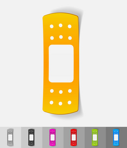 现实设计元素的膏药图片