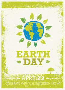 地球一天生态海报