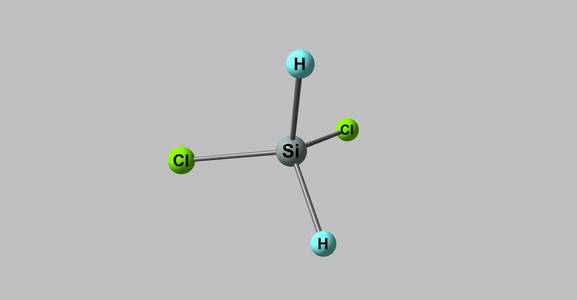 二氯硅烷分子的结构上灰色孤立