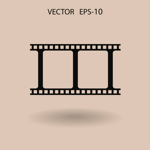 视频的平面图标。矢量图