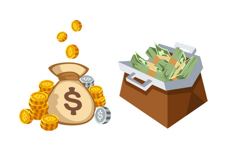 的捆绑包里我们银行版和纸币条例草案孤立财富标志投资货币矢量图照片