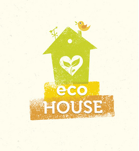 生态绿色房子创意概念图片