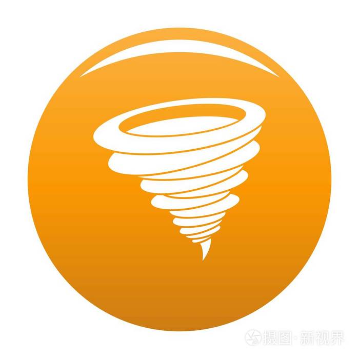 飓风图标矢量橙色