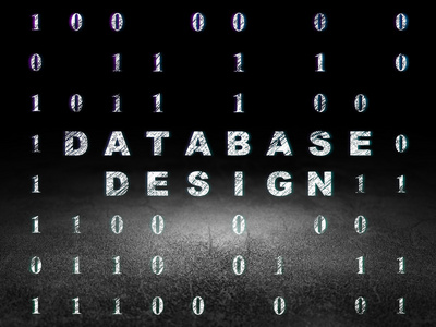 软件的概念 grunge 黑暗的房间中的数据库设计