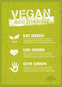 素食环保激励海报