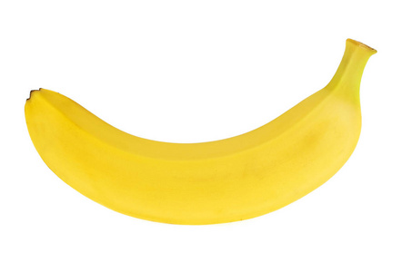 在白色背景上孤立的成熟香蕉