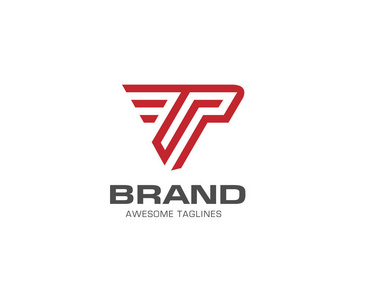 大写字母 t 由三条条纹组成, 创意字母 t 条纹标志向量照片