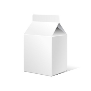 小牛奶纸箱包空白白。准备好您的设计。产品包装矢量 Eps10