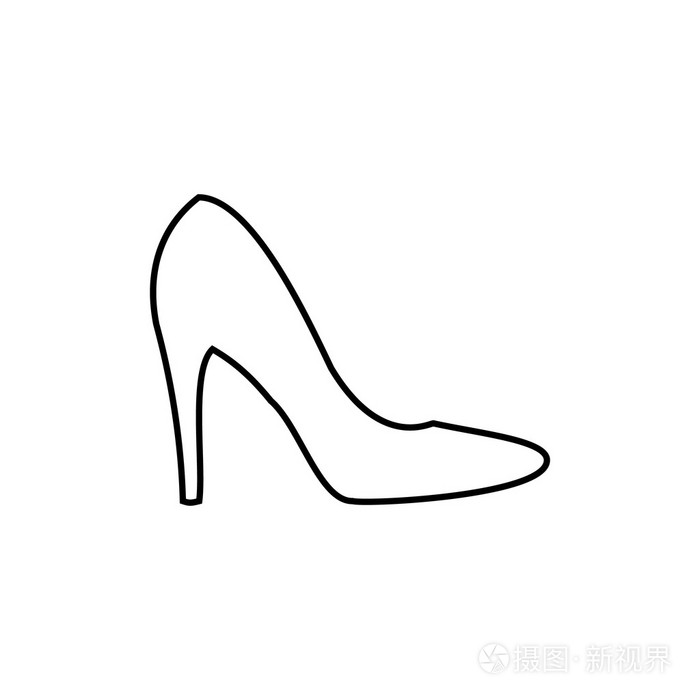 妇女的标志。妇女的鞋子图标。高跟鞋鞋符号。矢量 il