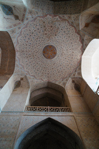 伊斯法罕伊朗阿里卡普宫天花板。