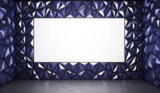 抽象的 3d 渲染的紫丁香表面背景与空间
