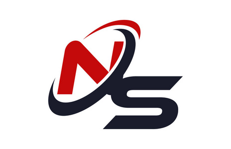 ns 徽标旋风全球红字矢量概念照片