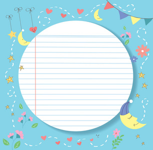 可爱和可爱纸线矢量背景,细致的横格的纸纹理照片