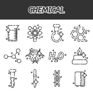 化学概念图标