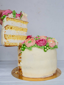 蛋糕，甜甜的花，3 月 8 日，春天，节日，婚礼