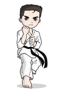 空手道形象-日本文化的男孩/媒介素材照片