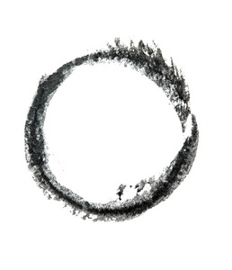 画笔描边圆圈纹理为黑色。在白色上隔离