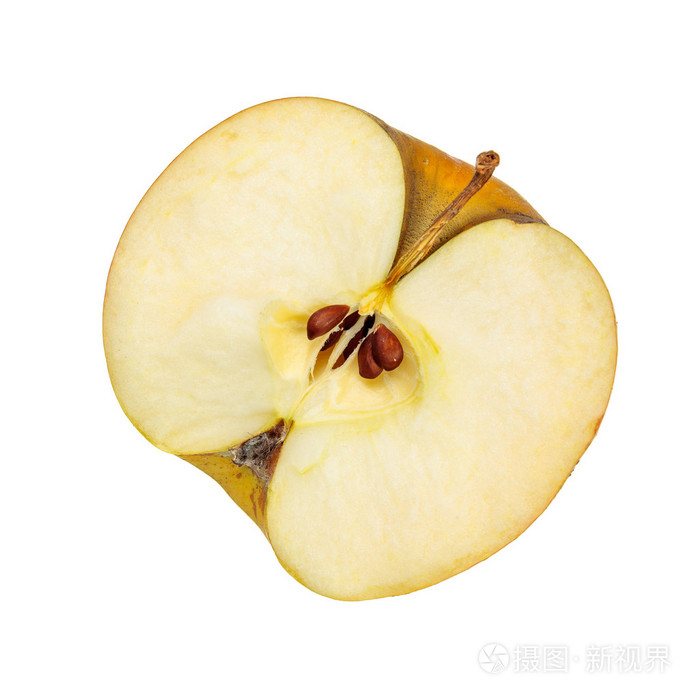 一半的新鲜有机苹果