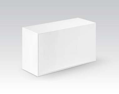 矢量空白纸板矩形带离盒包装为三明治, 食品, 礼品, 其他产品模拟关闭