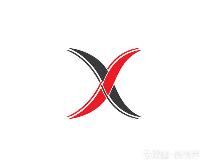 x 字母标志模板矢量图标设计