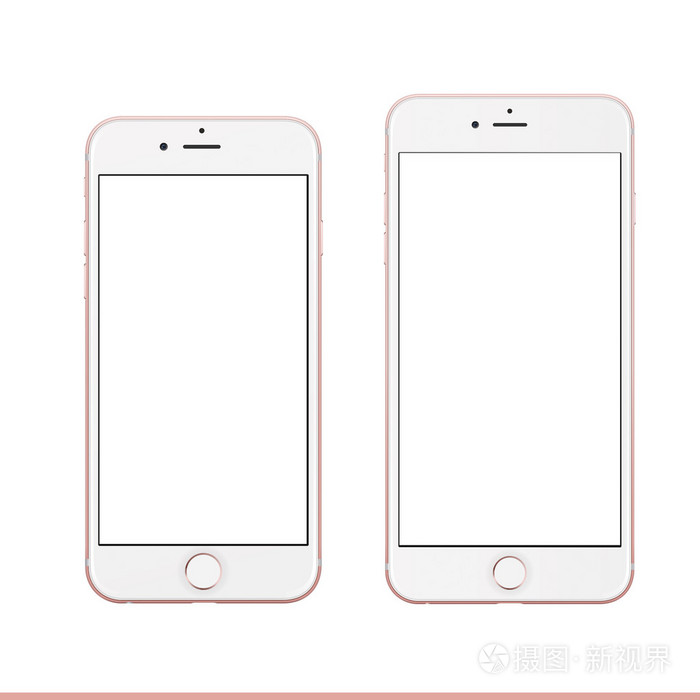 手机看起来像玫瑰金苹果iphone6s加上模型模板