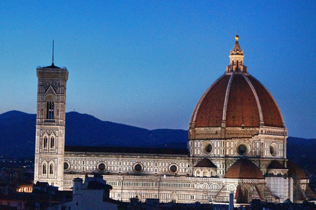 意大利佛罗伦萨大教堂的鸟瞰图