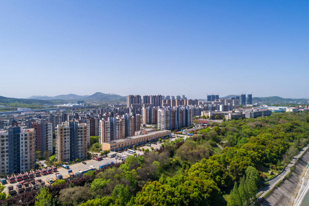 鸟瞰南京城市建筑景观