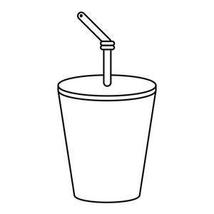 塑料杯喝可乐细线