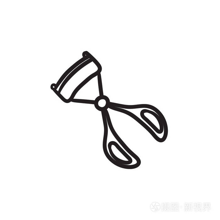 睫毛夹素描图标插画-正版商用图片0otle7-摄图新视界