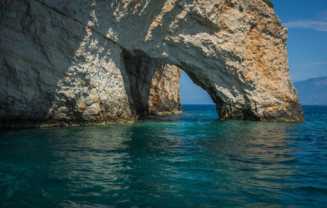 蓝色的洞穴，Zakinthos，希腊