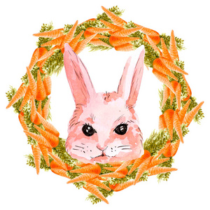 花环萝卜的兔子