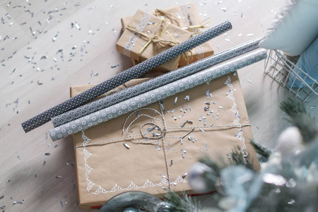 礼品盒包装纸圣诞装饰