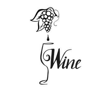葡萄酒杯徽标图片