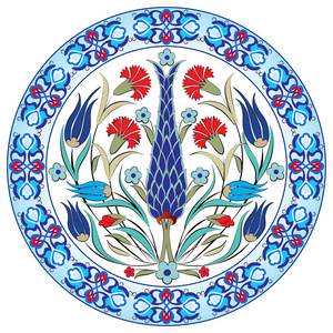 古董奥斯曼土耳其图案矢量设计照片