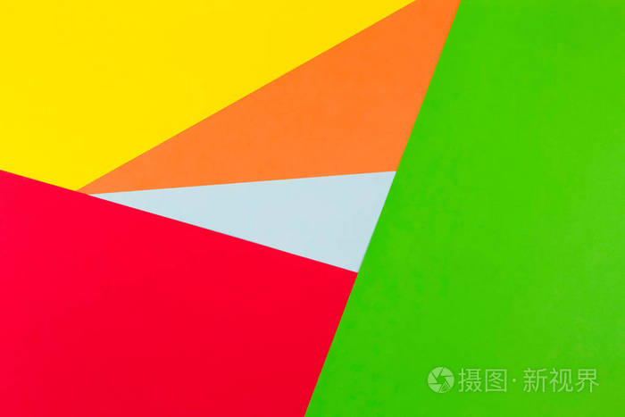 黄色红色绿色蓝色和橙色颜色纸张背景