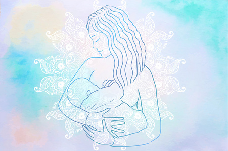 母乳喂养图图片