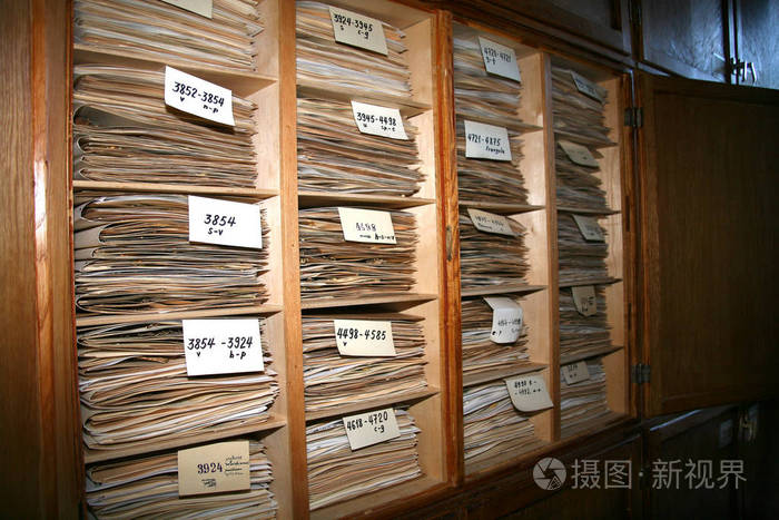 货架上摆满档案文件照片-正版商用图片0ounn2-摄图新视界